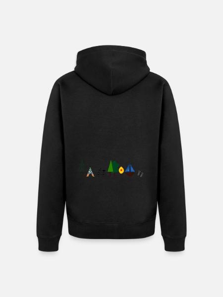 Reisefieber - Unisex Premium Bio Zip Hoodie - Schwarz