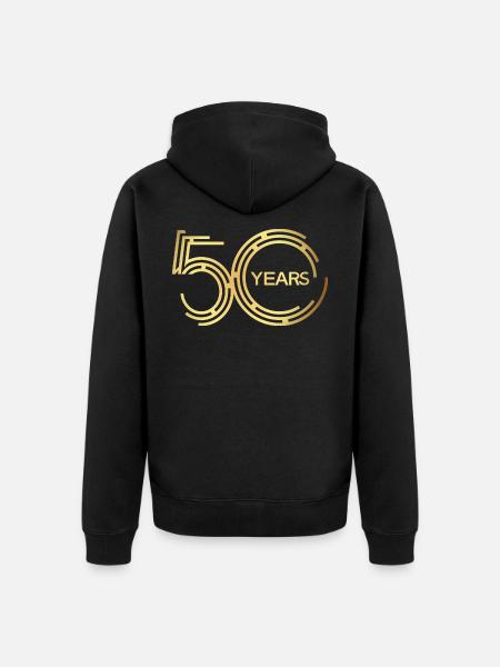 50th birthday - Unisex Premium Organic Zip Hoodie - black