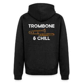Trombone - Veste à capuche bio Premium Unisexe - noir - Dos - Nico (187cm)