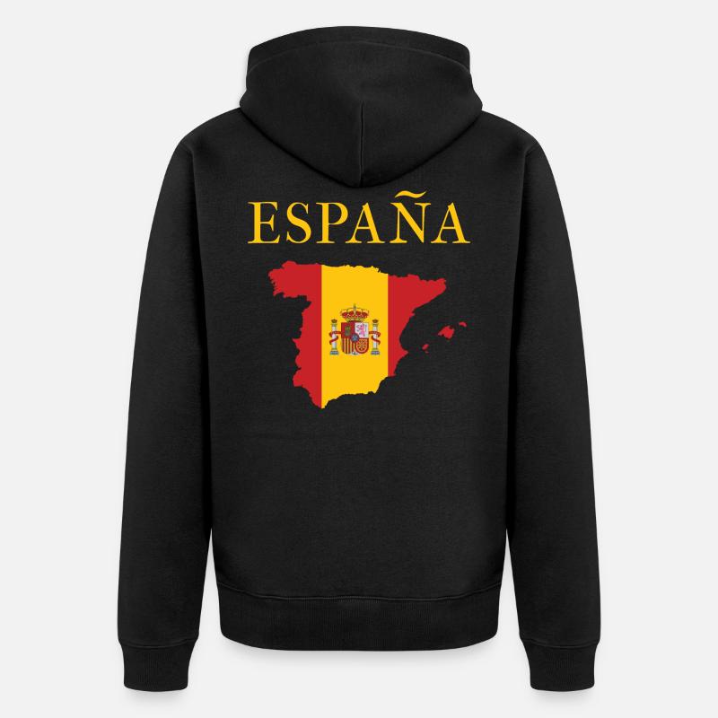 Espagne vacances Espagnole - Veste à capuche bio Premium Unisexe - noir