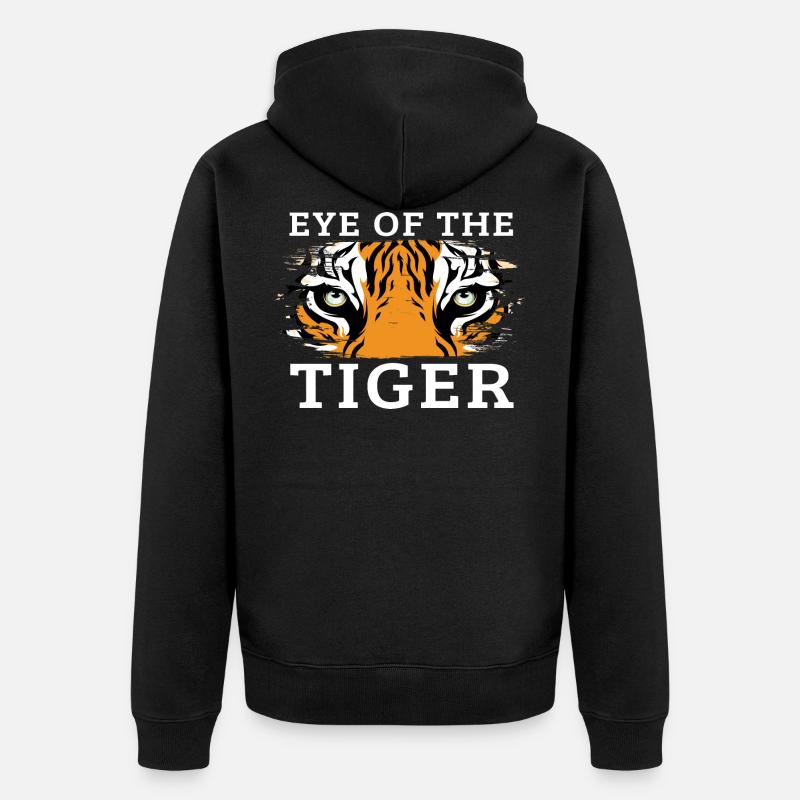 Tiger - Unisex Premium Bio Zip Hoodie - Schwarz