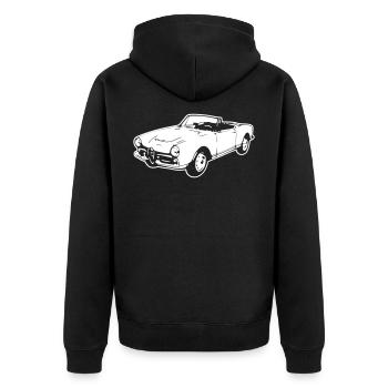 Vintage Alfa Spider - Veste à capuche bio Premium Unisexe - noir - Dos - Nico (187cm)