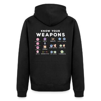 Un microbiologiste drôle - Veste à capuche bio Premium Unisexe - noir - Dos - Nico (187cm)