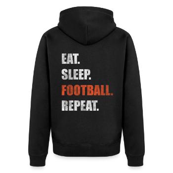 Manger sleep football Répéter - Veste à capuche bio Premium Unisexe - noir - Dos - Nico (187cm)