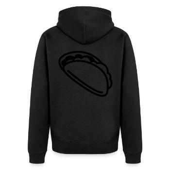 Burrito Symbol - Unisex Premium Organic Zip Hoodie - black - Back - Nico (187cm)