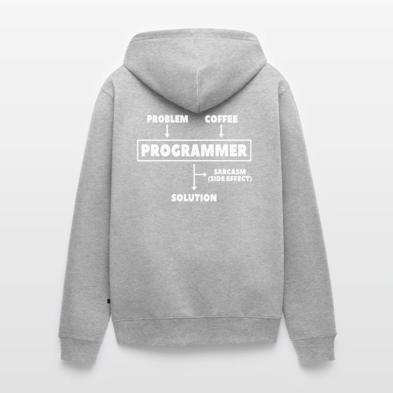 Coding Programmer Nerd Computer Science Coffee Unisex Premium Organic Zip Hoodie