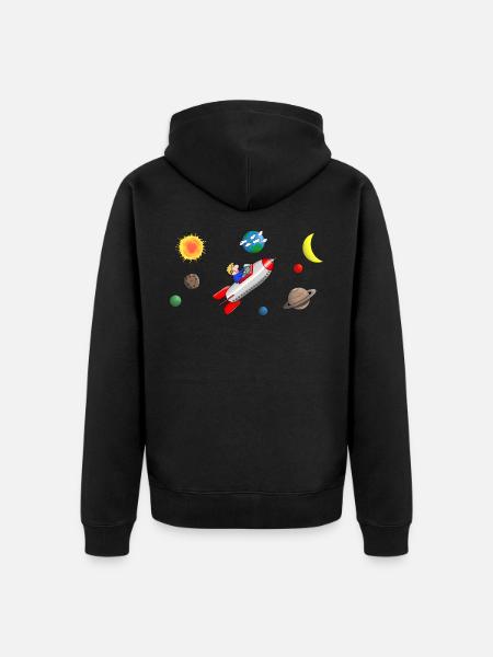 liberté - Veste à capuche bio Premium Unisexe - noir