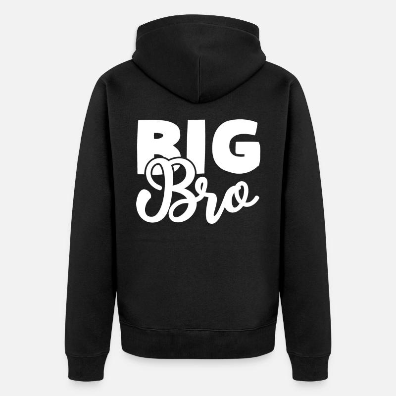 Big Bro - Unisex Premium Bio Zip Hoodie - Schwarz