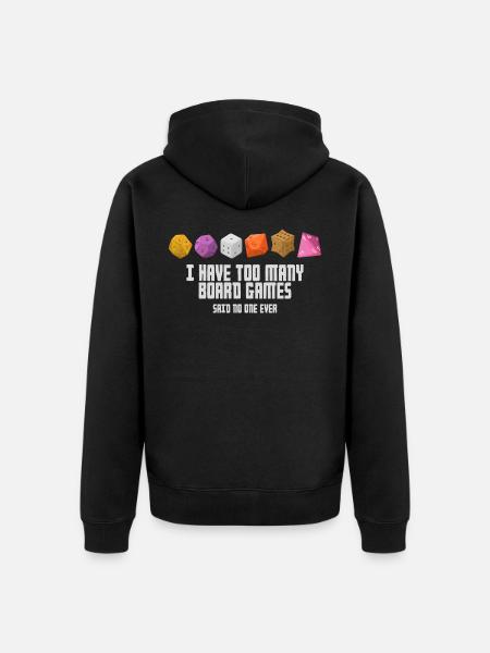 board game - Unisex Premium Organic Zip Hoodie - black