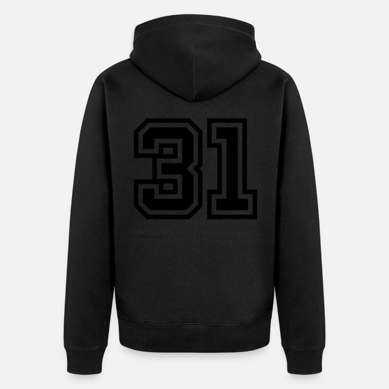 Symbole numérique 31 - Veste à capuche bio Premium Unisexe - noir