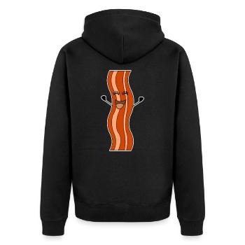 Chemise Bacon Bacon Bacon Strip Cheerful - Veste à capuche bio Premium Unisexe - noir - Dos - Nico (187cm)