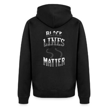 Rennsport Autos Auto Nerd Rennwagen Sportwagen - Unisex Premium Bio Zip Hoodie - Schwarz - Hinten - Nico (187cm)