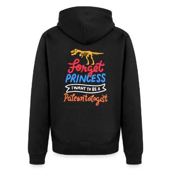 Future paleontologist paleontology dinosaurs - Unisex Premium Organic Zip Hoodie - black - Back - Nico (187cm)