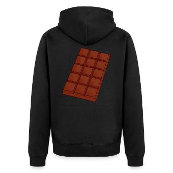 Bar of chocolate milk lovers sugar gift - Unisex Premium Organic Zip Hoodie - black - Back - Nico (187cm)