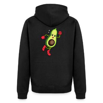 Avocat Avocardio Cardio Running Entraînement Fitness - Veste à capuche bio Premium Unisexe - noir - Dos - Nico (187cm)