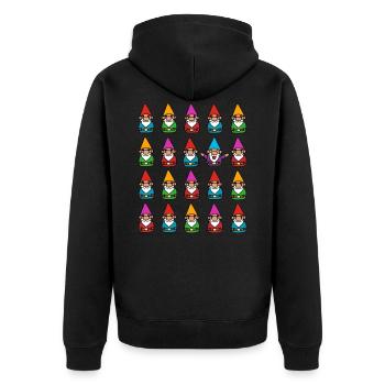 Cadeau de jardin nain nain jardin nain gnome - Veste à capuche bio Premium Unisexe - noir - Dos - Nico (187cm)