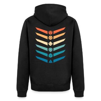 Rollenspiel Rpg Brettspiel Spielbrett Geschenk - Unisex Premium Bio Zip Hoodie - Schwarz - Hinten - Nico (187cm)