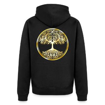 Arbre de la vie arbre celtique Viking Nature cadeau - Veste à capuche bio Premium Unisexe - noir - Dos - Nico (187cm)