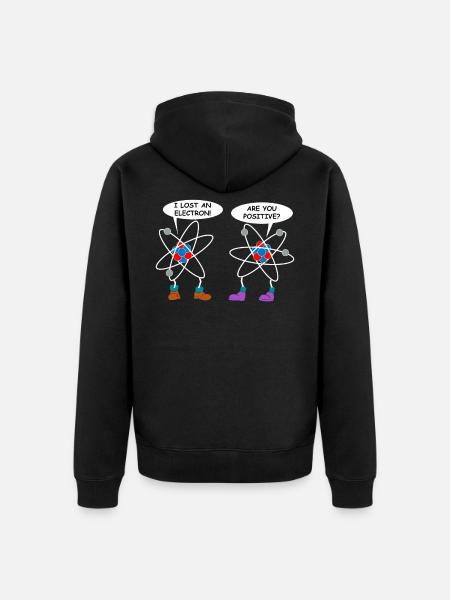 Electrón Física Ciencia Atom Química Regalo - Chaqueta con capucha prémium ecológica unisex - negro