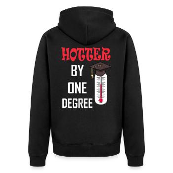 Graduate graduation school student graduation gift - Unisex Premium Organic Zip Hoodie - black - Back - Nico (187cm)