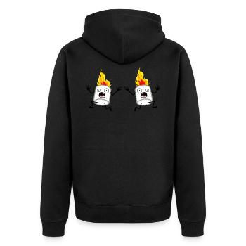 Smores Campfire Camping Marshmallow Camper - Veste à capuche bio Premium Unisexe - noir - Dos - Nico (187cm)