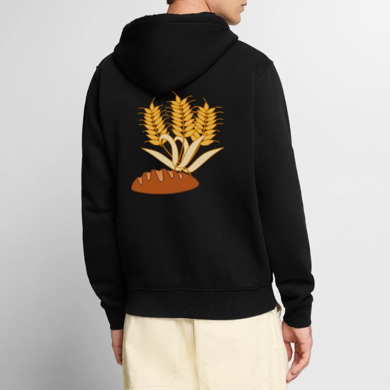 Bread Wheat Cereal Baking Baker Gift Unisex Premium Organic Zip Hoodie