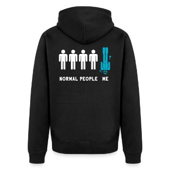 Tauchen Scuba Ozean Schnorcheln Taucher Geschenk - Unisex Premium Bio Zip Hoodie - Schwarz - Hinten - Nico (187cm)