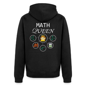 Math Math School Physics Math Teacher - Unisex Premium Organic Zip Hoodie - black - Back - Nico (187cm)