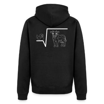 Duck Root Cow Math Jeu De Mots Math Math - Veste à capuche bio Premium Unisexe - noir - Dos - Nico (187cm)