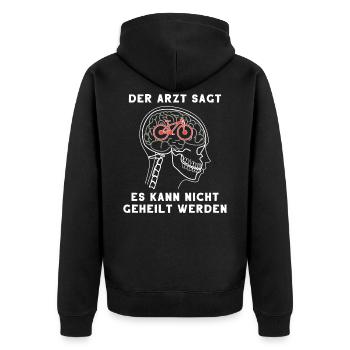 Vélo motrice cadeau motard cyclisme cyclisme - Veste à capuche bio Premium Unisexe - noir - Dos - Nico (187cm)