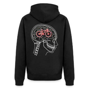 Vélo motrice cadeau motard cyclisme cyclisme - Veste à capuche bio Premium Unisexe - noir - Dos - Nico (187cm)