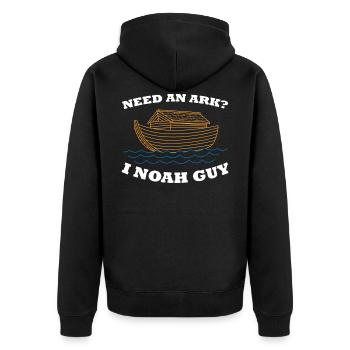 Marée de l'arche de Noé Bible Jesus Religion Gift - Veste à capuche bio Premium Unisexe - noir - Dos - Nico (187cm)