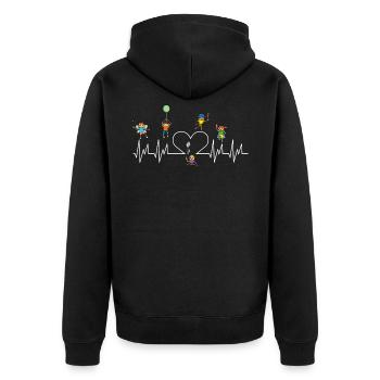 Educator kindergarten kindergarten teacher gift - Unisex Premium Organic Zip Hoodie - black - Back - Nico (187cm)