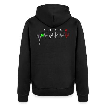 Voiture de course voiture de voiture sport automobile cadeau - Veste à capuche bio Premium Unisexe - noir - Dos - Nico (187cm)