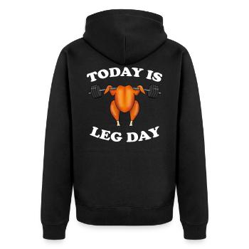 Chicken chicken chicken poultry farmer gift - Unisex Premium Organic Zip Hoodie - black - Back - Nico (187cm)