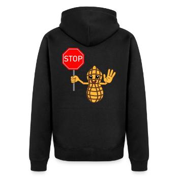 Allergy Allergic Nut Nuts Allergic Gift - Unisex Premium Organic Zip Hoodie - black - Back - Nico (187cm)
