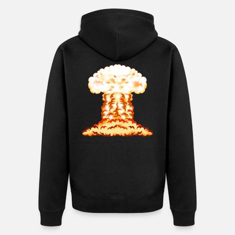 Nuklear Atomkraft Radioaktiv Strahlung Geschenk - Unisex Premium Bio Zip Hoodie - Schwarz