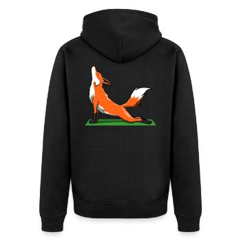 Yoga Fox Fuchs Méditation Yoga Renards Namaste - Veste à capuche bio Premium Unisexe - noir - Dos - Nico (187cm)