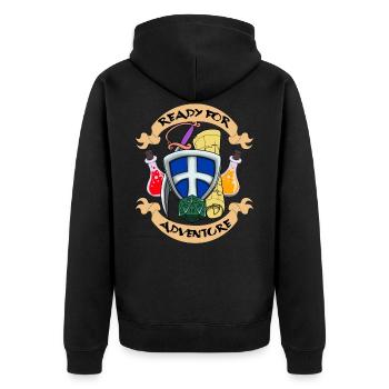 Rollenspiel Rpg Brettspiel Spielbrett Geschenk - Unisex Premium Bio Zip Hoodie - Schwarz - Hinten - Nico (187cm)