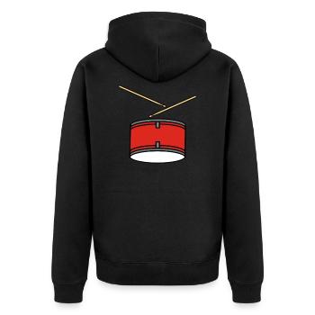 Drum drums drums drummer gift - Unisex Premium Organic Zip Hoodie - black - Back - Nico (187cm)