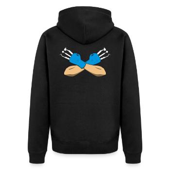 Dentist teeth tooth dentistry assistant gift - Unisex Premium Organic Zip Hoodie - black - Back - Nico (187cm)