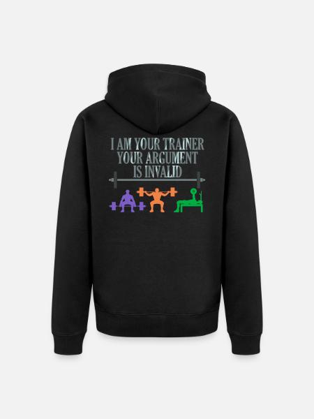 Fitness personal trainer workout trainer training - Felpa con cappuccio ecologica premium unisex - nero