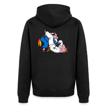 Arts martiaux Jiu-Jitsu MMA Mixed Martial Arts - Veste à capuche bio Premium Unisexe - noir - Dos - Nico (187cm)