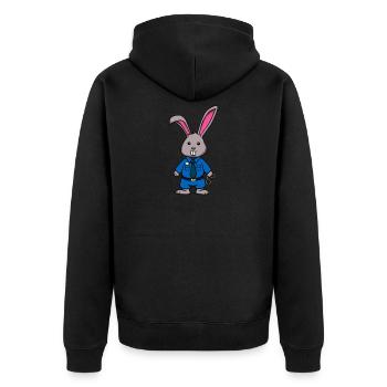 Police Police Officer Easter Easter Egg Easter Gift - Unisex Premium Organic Zip Hoodie - black - Back - Nico (187cm)