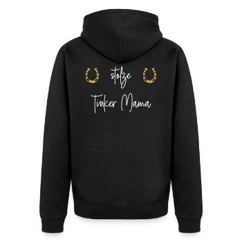 Tinker Pferde Pferdesprüche Reiten Reiter Geschenk - Unisex Premium Bio Zip Hoodie - Schwarz - Hinten - Nico (187cm)