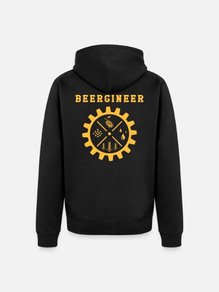 Beer brewing engineer - Unisex Premium Organic Zip Hoodie - black