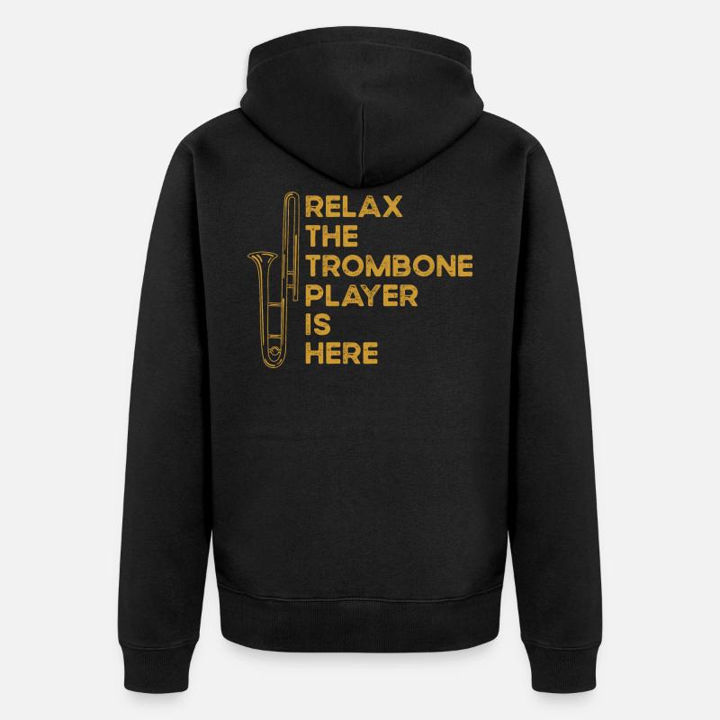 Trombone - Veste à capuche bio Premium Unisexe - noir