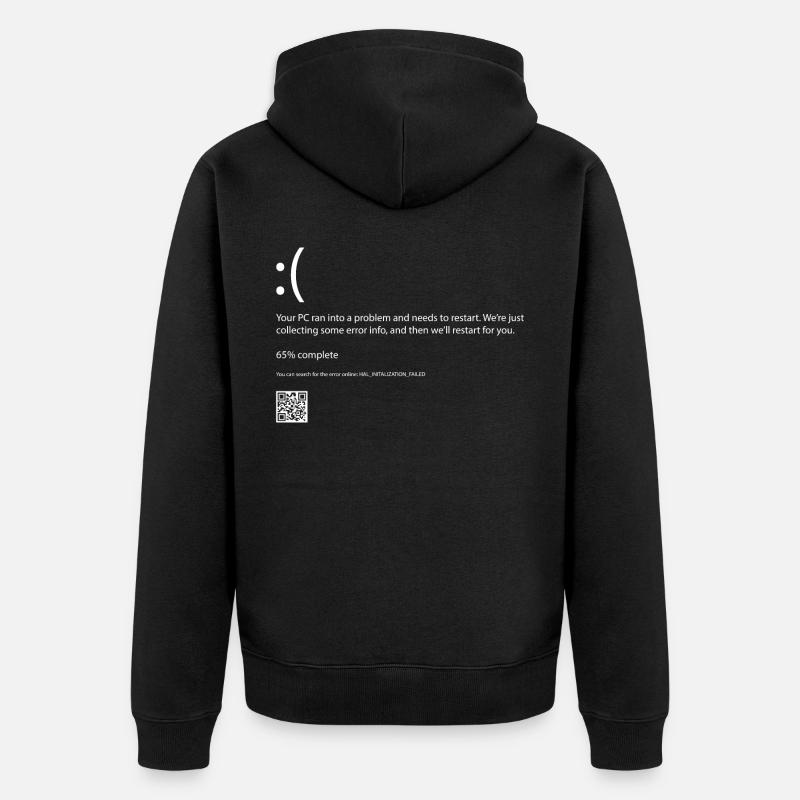Fehlercode Computer - Unisex Premium Bio Zip Hoodie - Schwarz