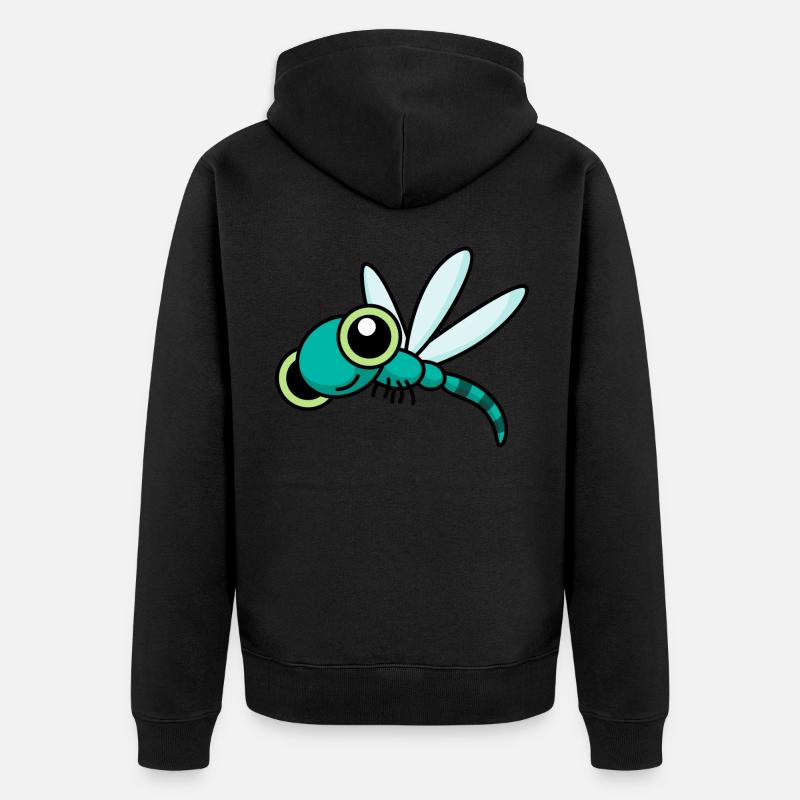 Libellule dragon fly - Veste à capuche bio Premium Unisexe - noir