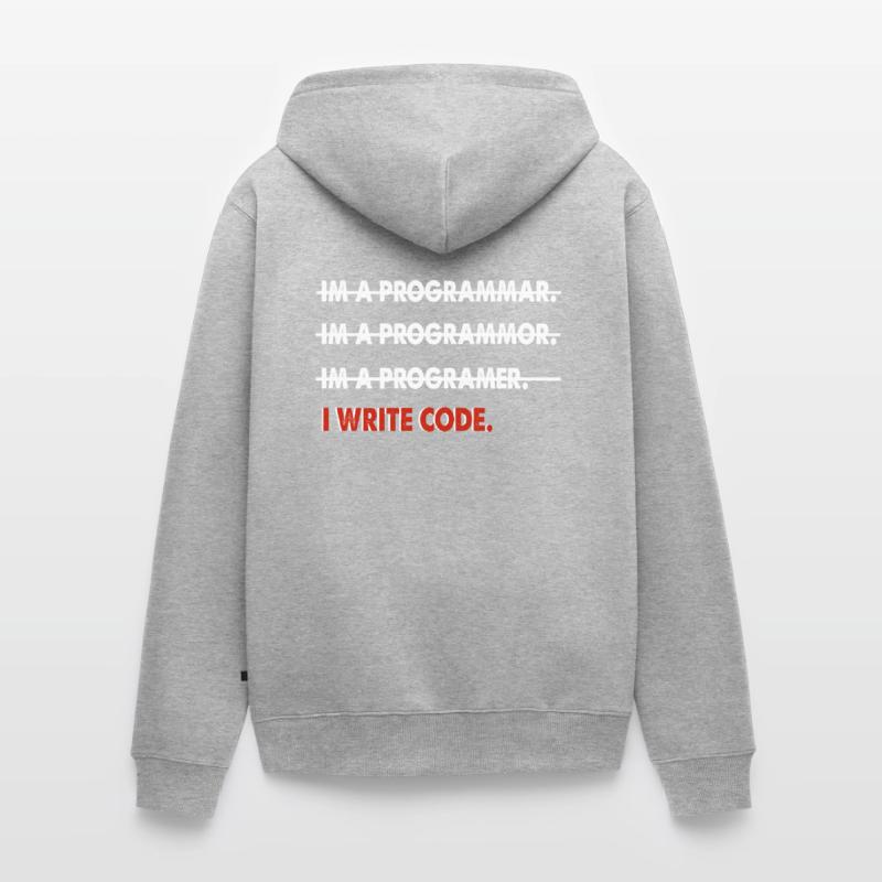 Coder coder funny gift Unisex Premium Organic Zip Hoodie